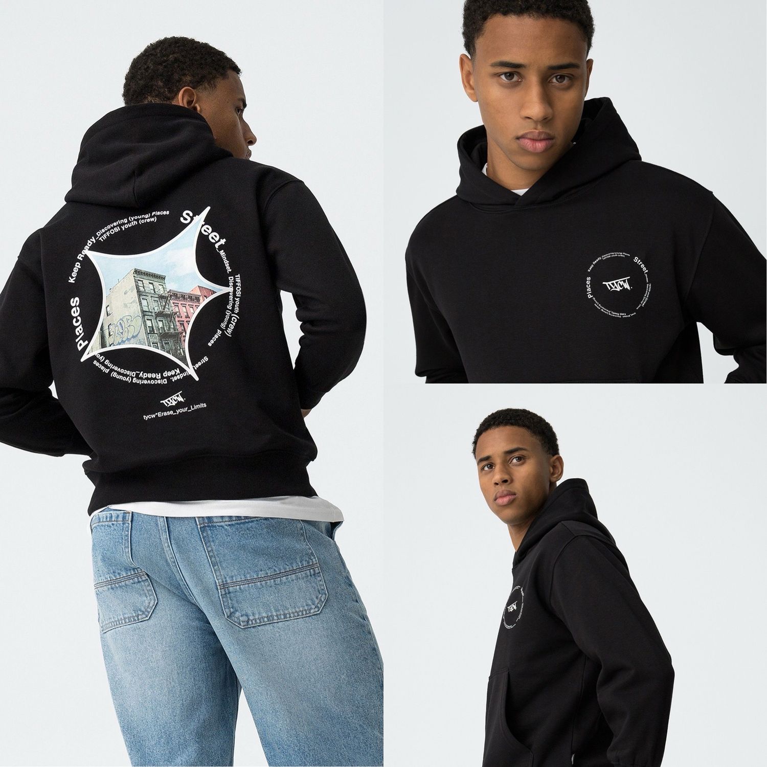 Tiffosi Matz hoodie zwart