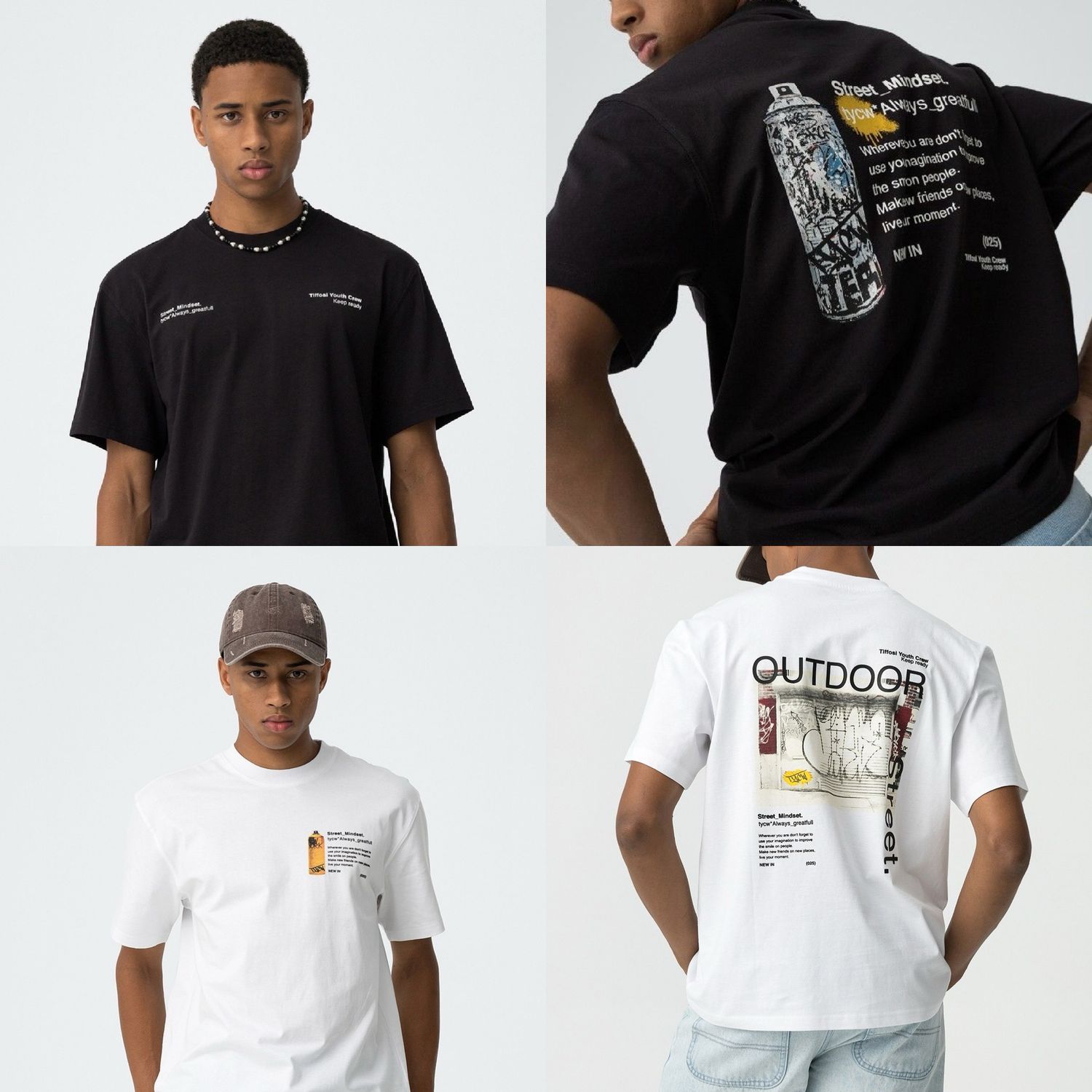 T-shirt Max zwart Tiffosi met backprint