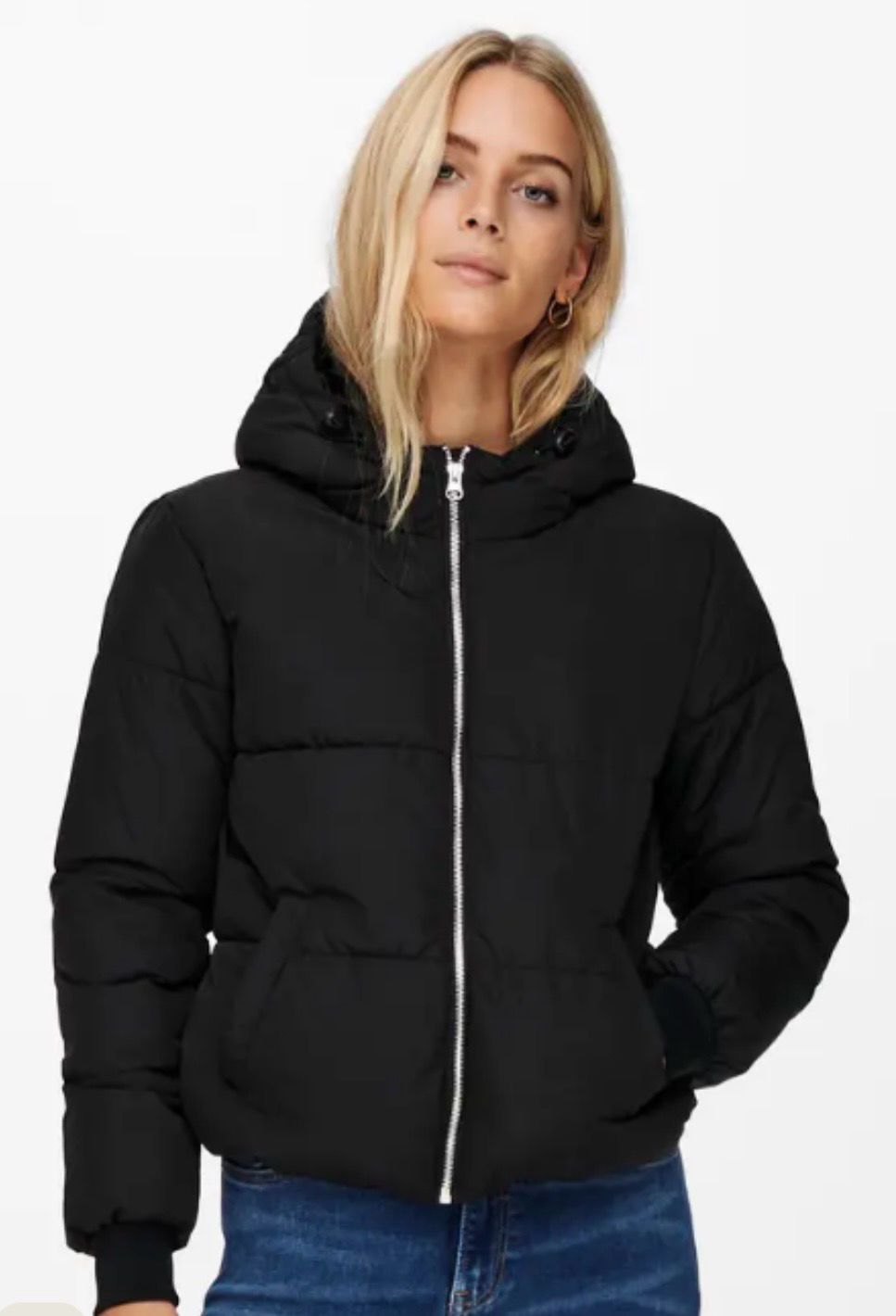 JDY short black puffer JACKET JDYNEWERICA