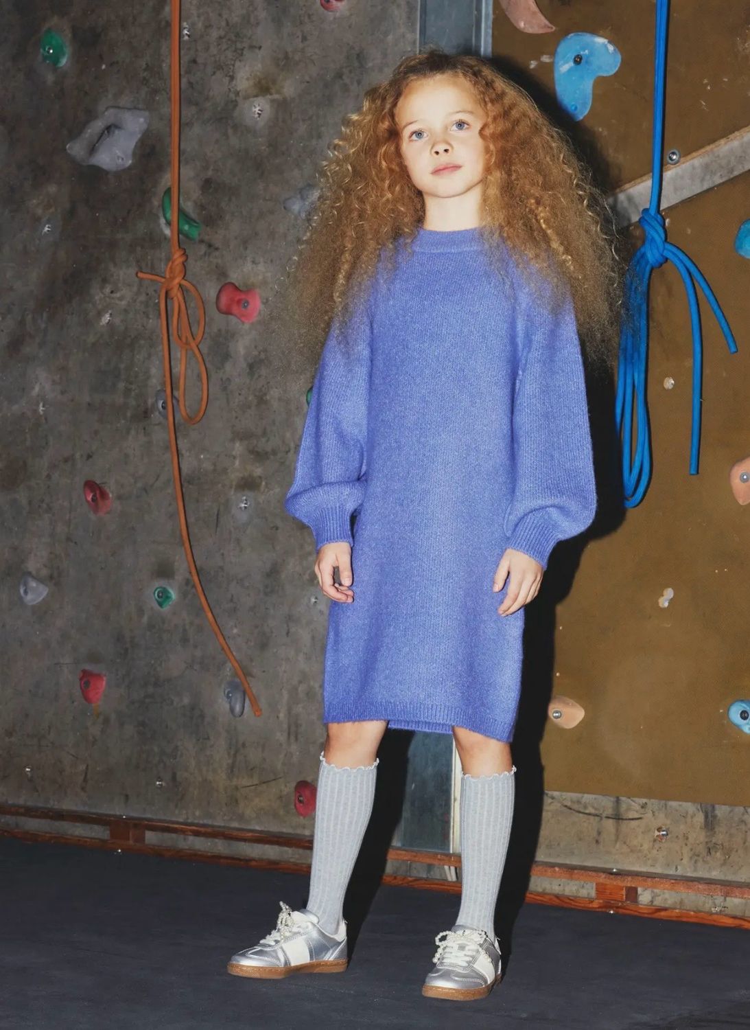 Name It winterkleed NKFOMARIAN LS KNIT DRESS – Blue Ice