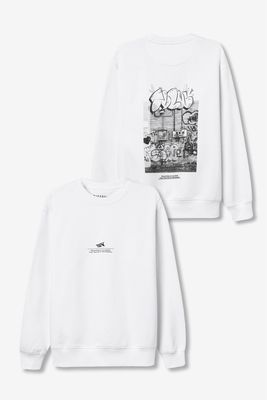 Tiffosi Mason sweater met backprint wit