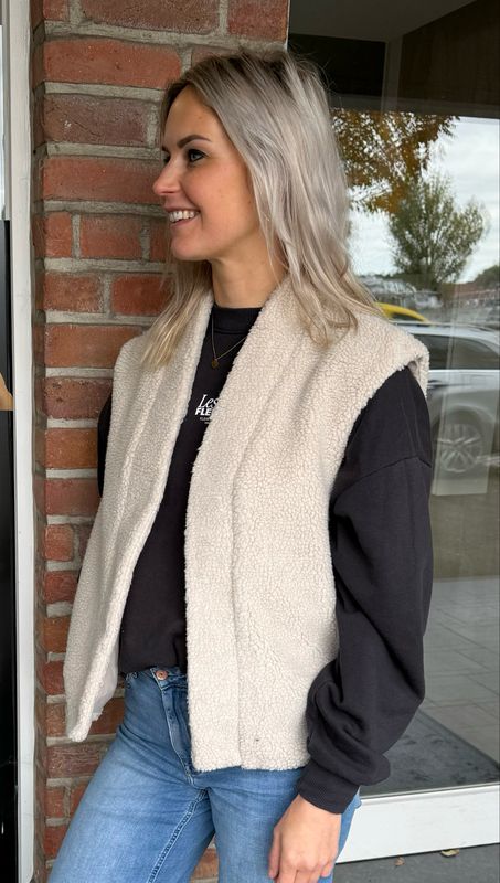 JDY TEDDY OPEN VEST Birdy