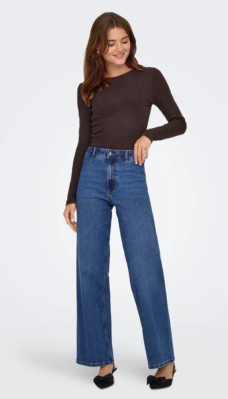 JDYMOON-VANESSA HW WIDE DNM JEANS DBD