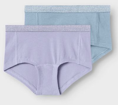Comfortabele meisjes hipsters van katoen – zacht en rekbaar blauw/paars
