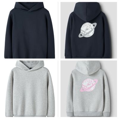 LMTD Gewatteerde Hoodie – Dark Sapphire &amp; Grey Melange