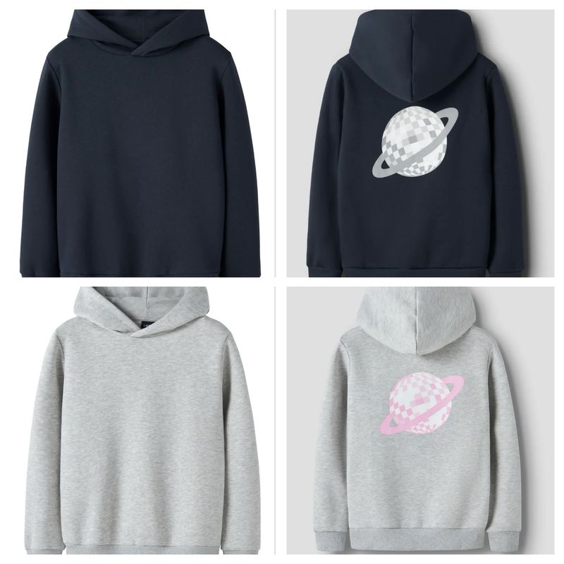 LMTD Gewatteerde Hoodie – Dark Sapphire &amp; Grey Melange