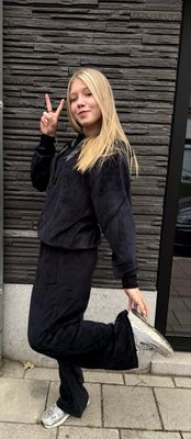 JDYVIDA L/S VELVET HOODIE TOP JRS DIA