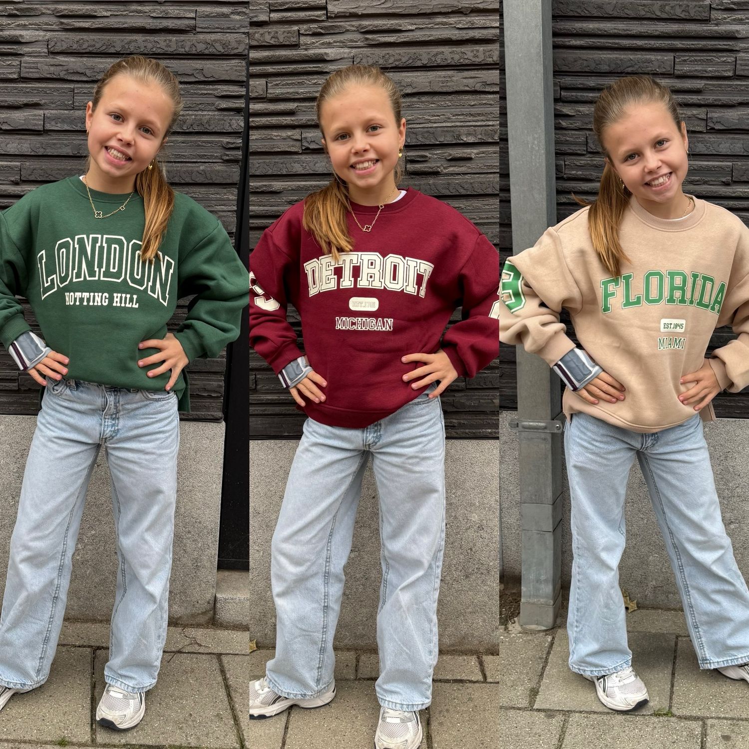 College Sweater Girls KIDS ONLY Kogvictory – Florida / London / Detroit