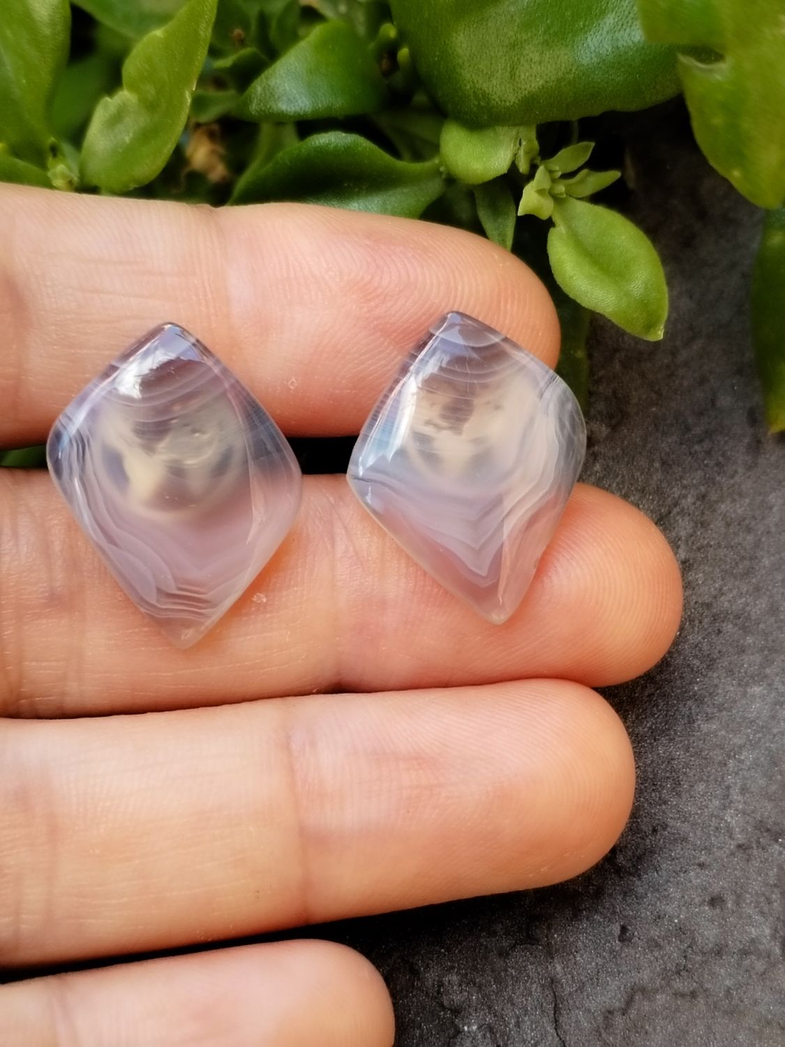 Pendientes de ágata y plata