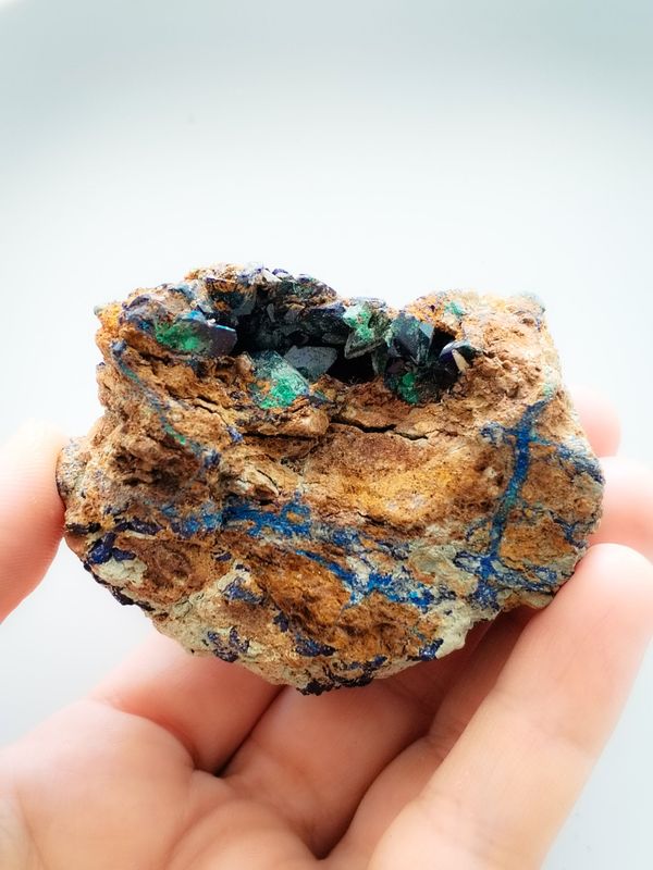 Azurita con grandes cristales definidos