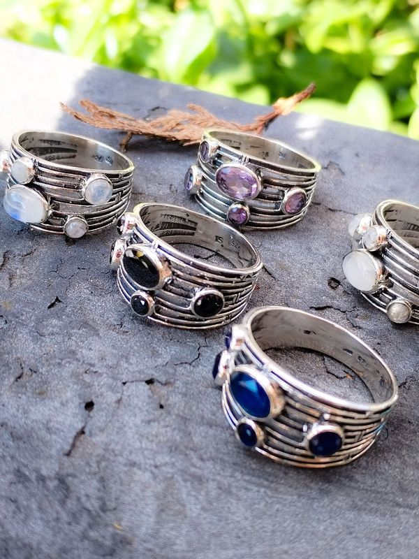 Anillos de Plata de ley y Minerales