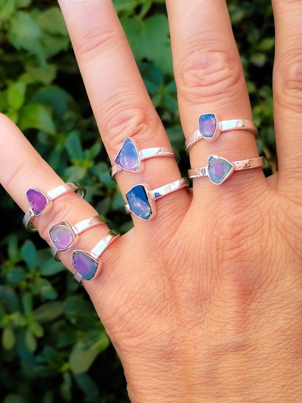 Anillos de Turmalina Sandía