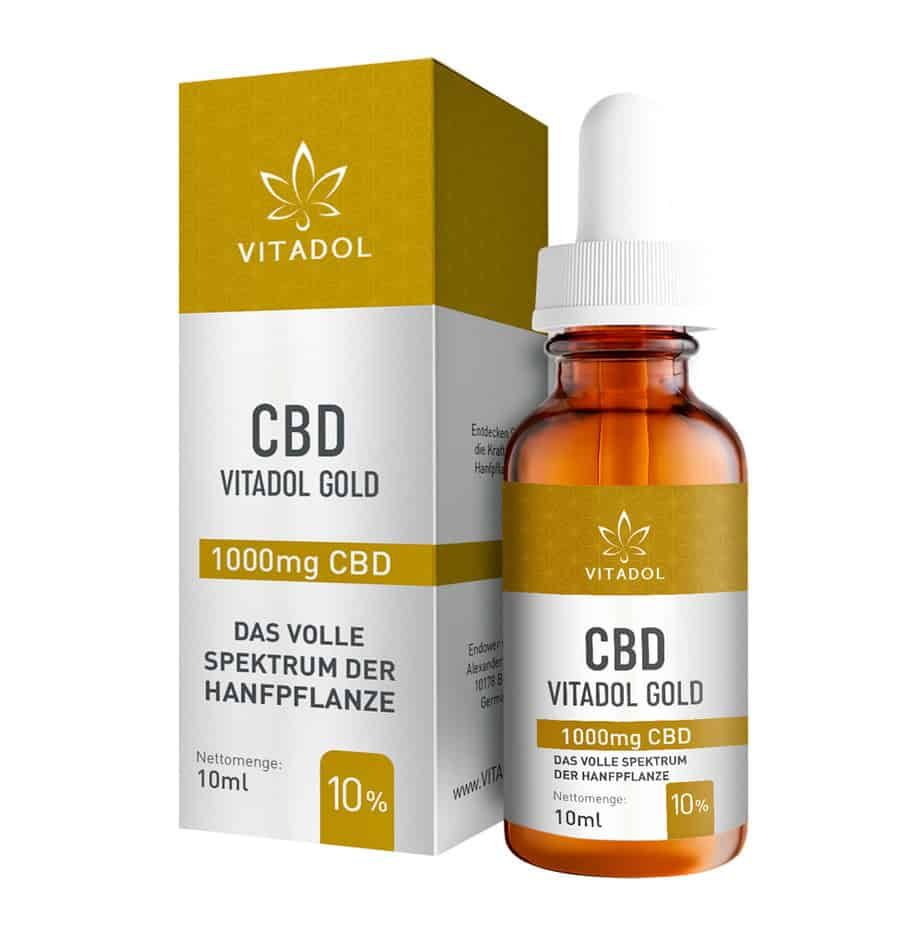 Vitadol Gold – Bio CBD Öl 10% (1.000mg) – 10ml - THC frei