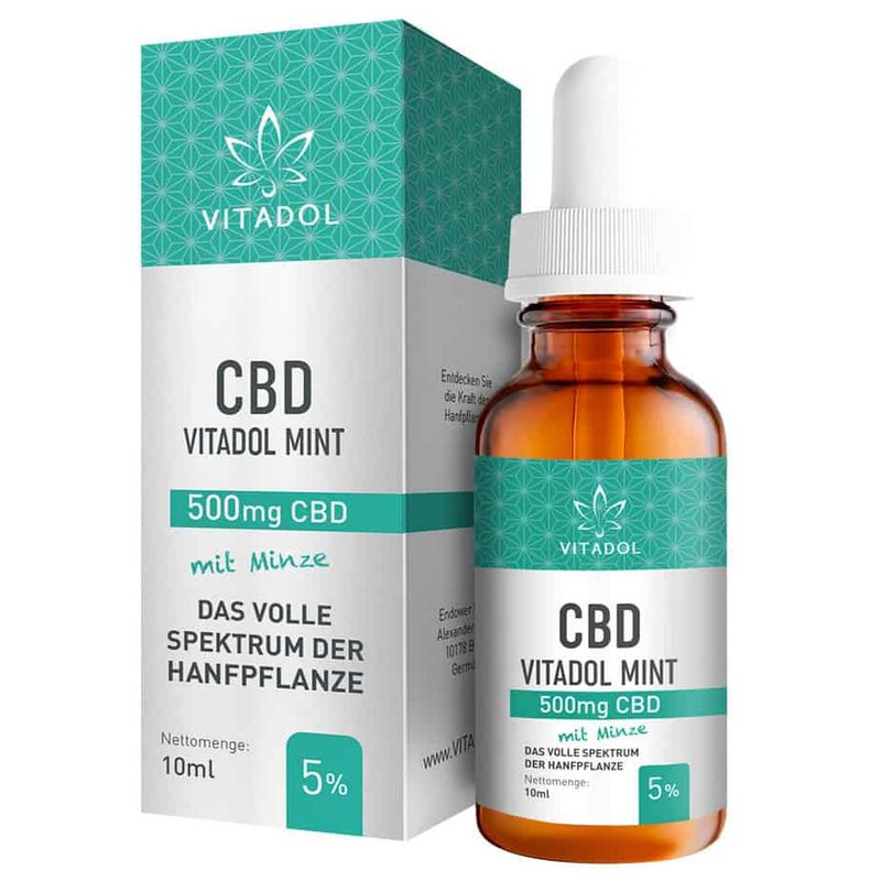 Vitadol Mint CBD Öl 5 % – 500mg - Erfrischendes Vollspektrum