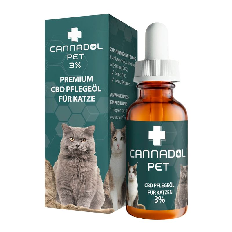 Cannadol Pet 3% Premium CBD Öl für Katzen - 300mg – (10 ml)
