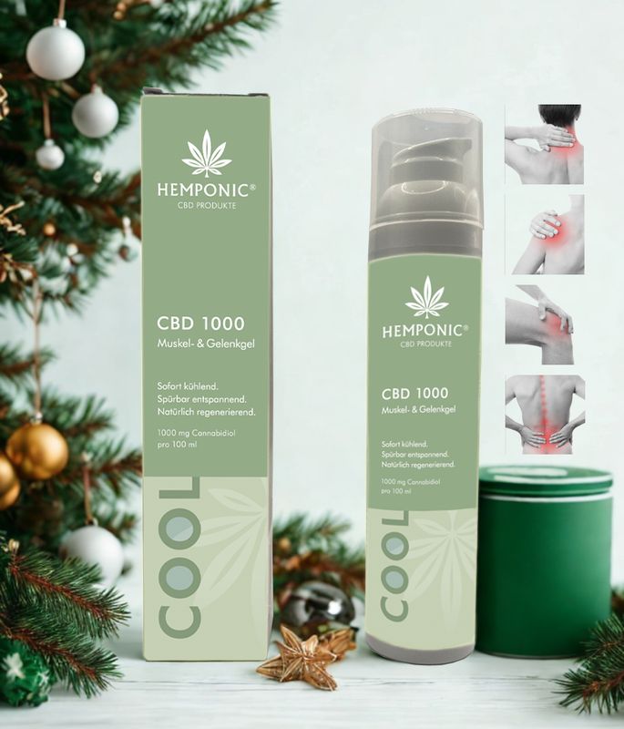 HEMPONIC CBD 1000 mg &quot;Cool&quot; Muskel- &amp; Gelenkgel – Natürlich. Beruhigend. Effektiv.