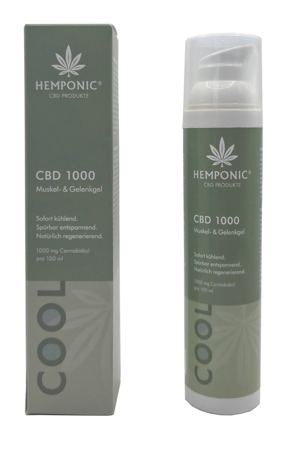 HEMPONIC CBD 1000 mg "Cool" Muskel- &amp; Gelenkgel – Natürlich. Beruhigend. Effektiv.