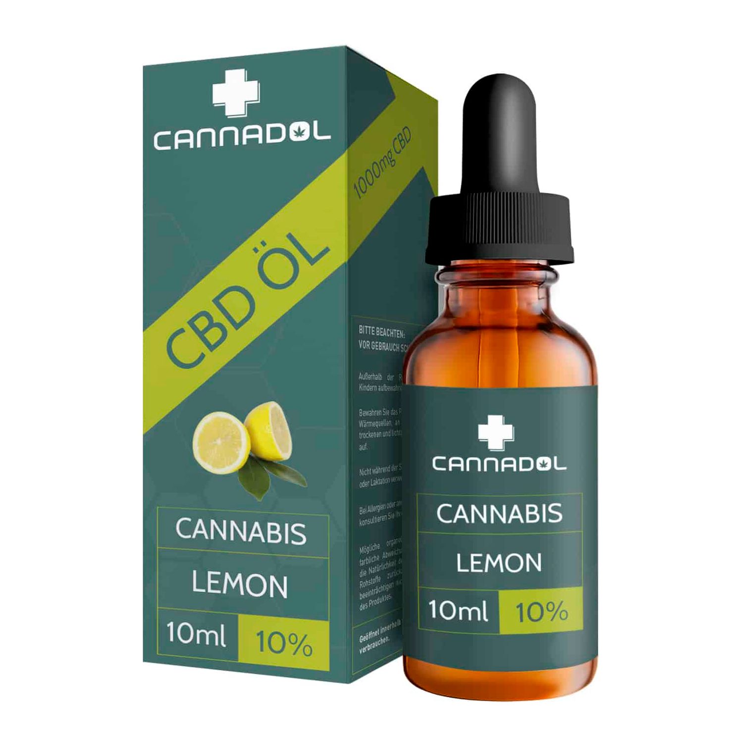 Cannadol Lemon CBD Öl Vollspektrum 5% - 20% - 500mg - 2000mg  – 10ml
