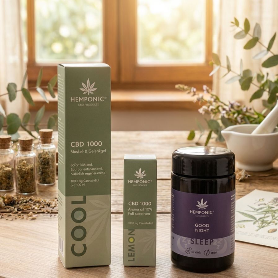 Muskel & Gelenkgel "Trio" – Melatonin & CBD Lemon Aroma - Öl