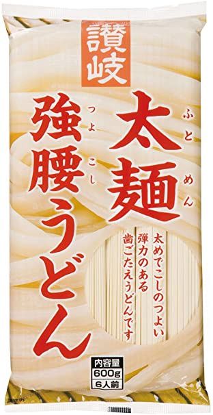 Tsuyokoshi Udon 600g / 太麺強腰うどん