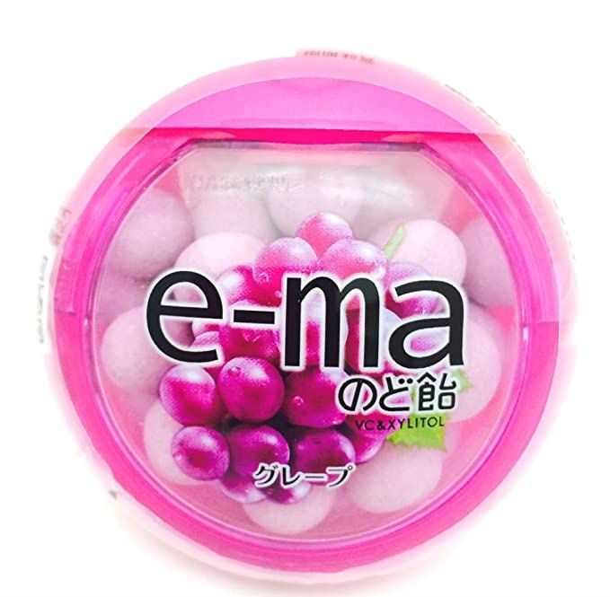 E-ma Nodoame Grape / E-ma のど飴　ｸﾞﾚｰﾌﾟ