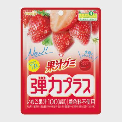 Kaju Elastic Strawberry / 果汁ｸﾞﾐ弾力ﾌﾟﾗｽいちご