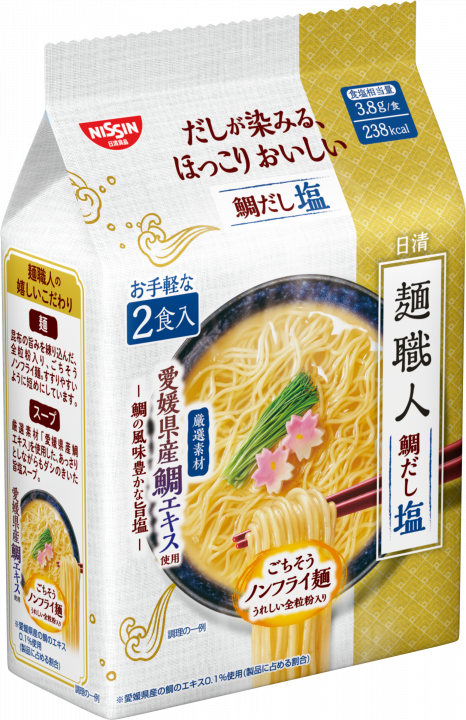 Mwn Shokunin Tai Dashi Shio 2P / 麺職人 鯛だし 塩 2食入 Mwn Shokunin Tai Dashi Shio 2P / 麺職人 鯛だし 塩 2食入