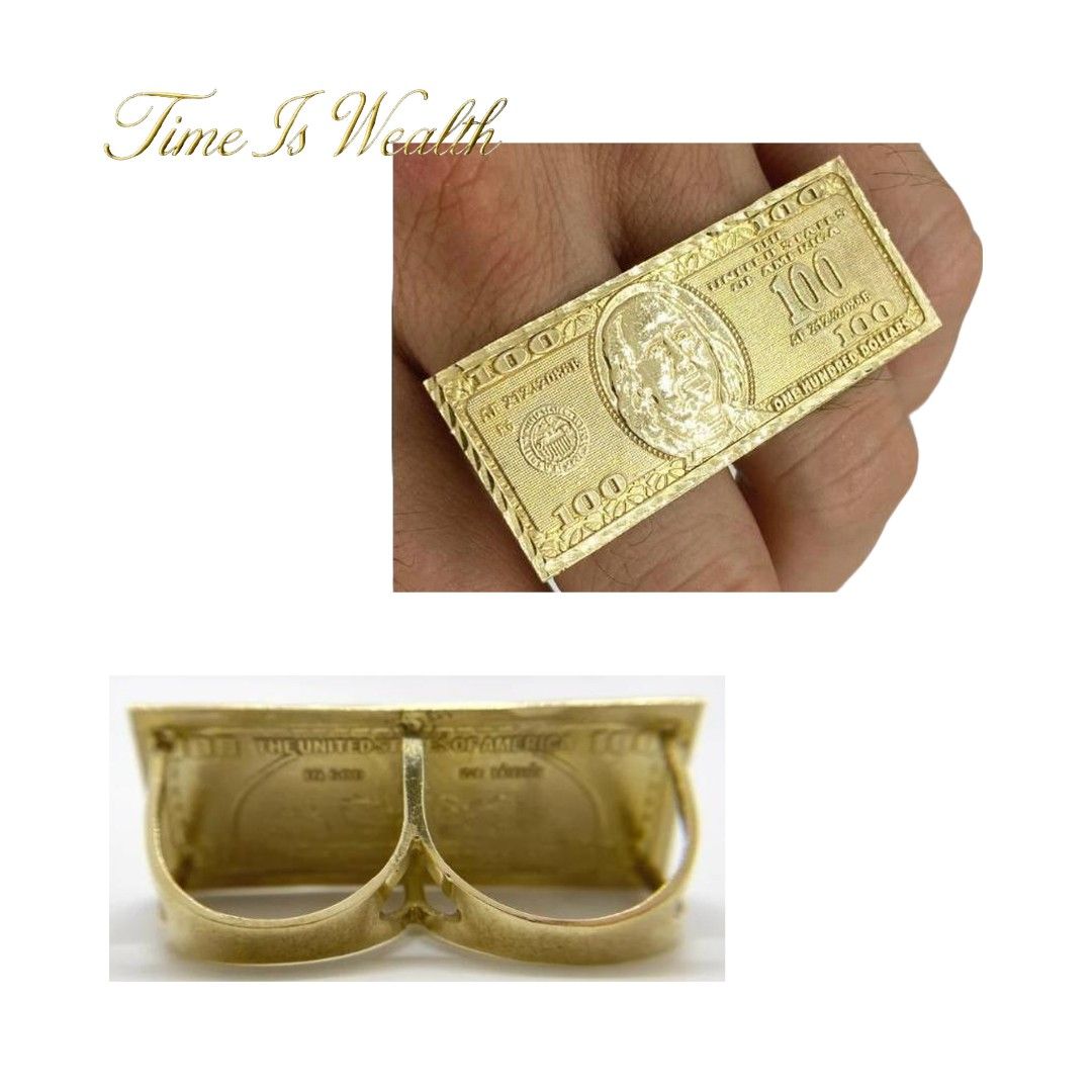 Timeiswealth - 100$ bill double ring