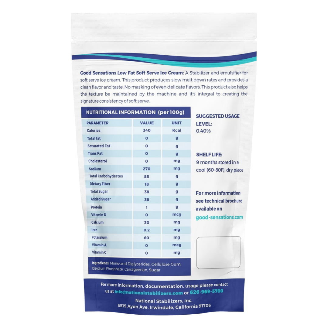 Low Fat Soft Serve Ice Cream Stabilizers