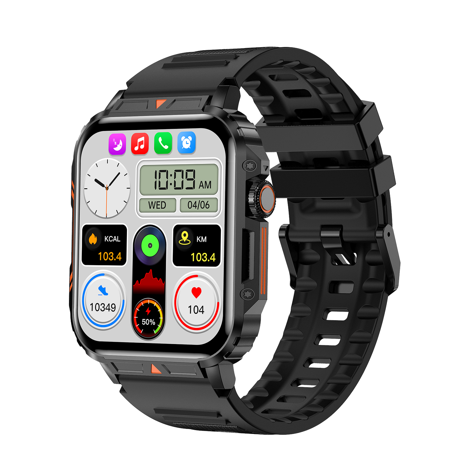 L81 Outdoor Sports Smartwatch – Bluetooth Calling, Large Battery, Waterproof Fitness Tracker for Men (iOS &amp; Android Compatible)