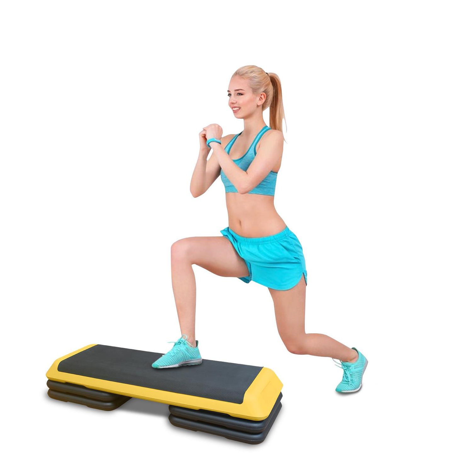 Adjustable Aerobic Stepper – 4-Level Fitness Exercise Platform for Home Workouts, Cardio, and Strength Training