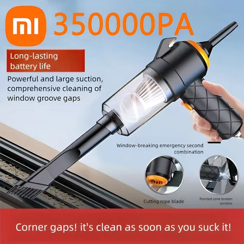 Xiaomi 350000PA Car Vacuum Cleaner Wireless 6 In 1 Cordless Handheld High Power Rechargeable Strong Suction Blowing Cleane