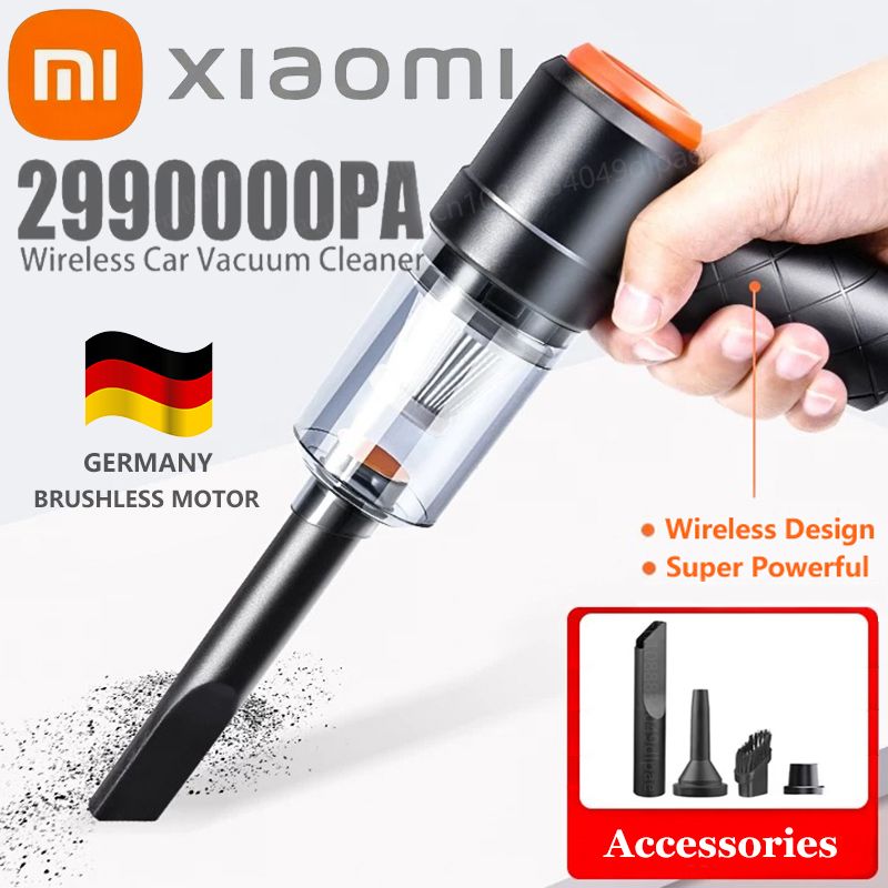 Xiaomi 2990000Pa Wireless Car Vacuum Portabale Cleaner Cordless Handheld Auto Vacuum High Power Vacuum Cleaner For Home Office