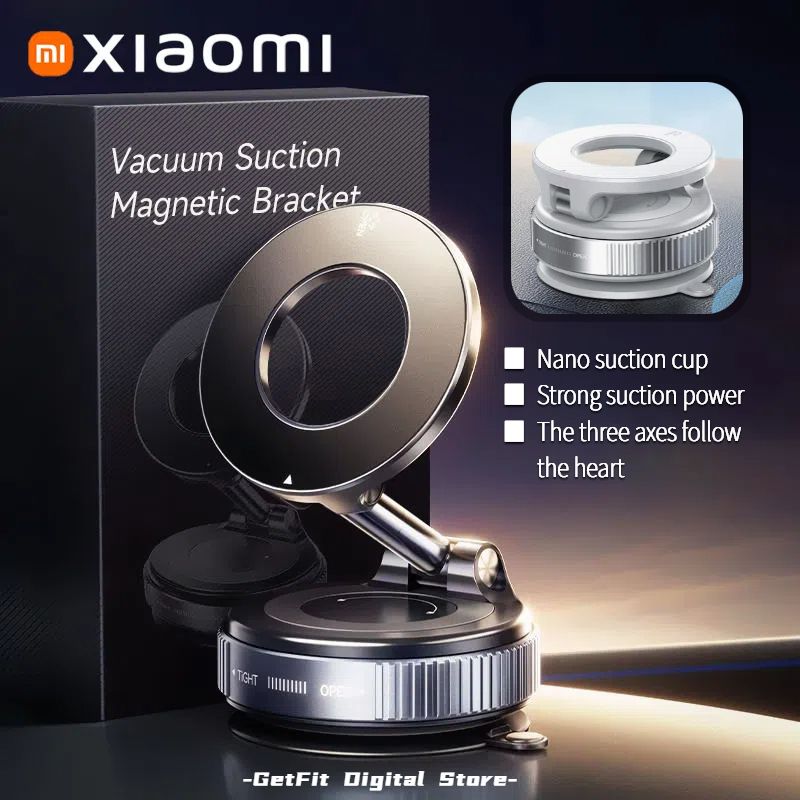 Xiaomi For Magsafe Car Phone Holder 360° Intelligent Vacuum Adsorption Phone Holder Car Mount Windshield Magnetic Stable Holder