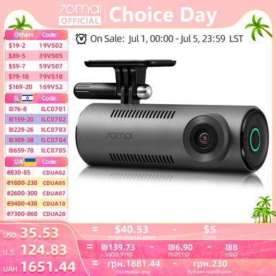 70mai Dash Cam M310 1296P Resolution 130°FOV Smart Voice Control Support 24H Parking Guard Night Vision 70mai M310 Car DVR