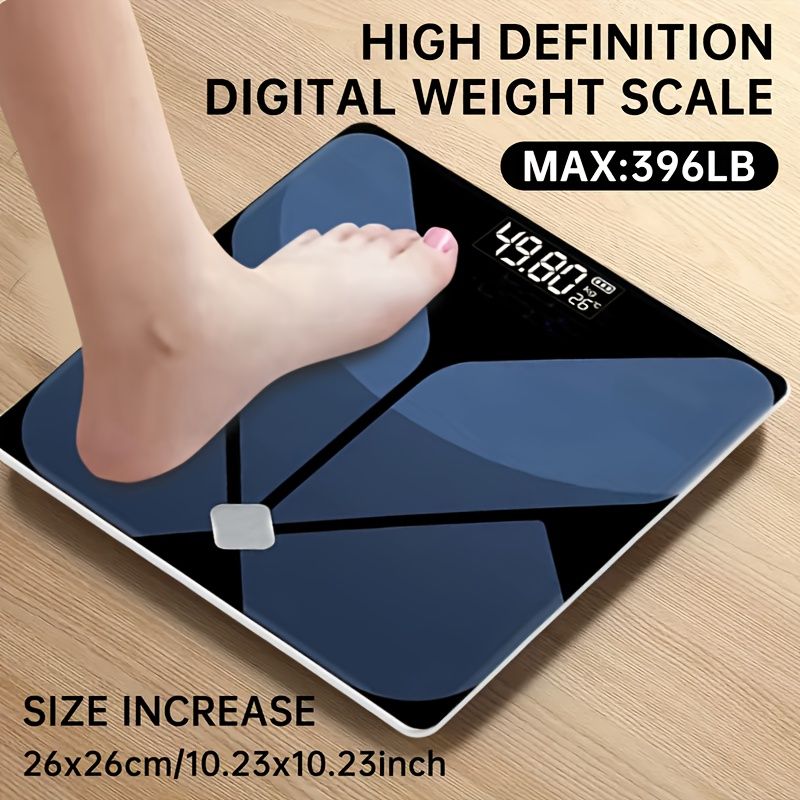 400lb High Precision Digital Bathroom Scale | Backlit LCD w/Smart Temp Display | Battery Operated | Home/Bathroom/Dorm Use