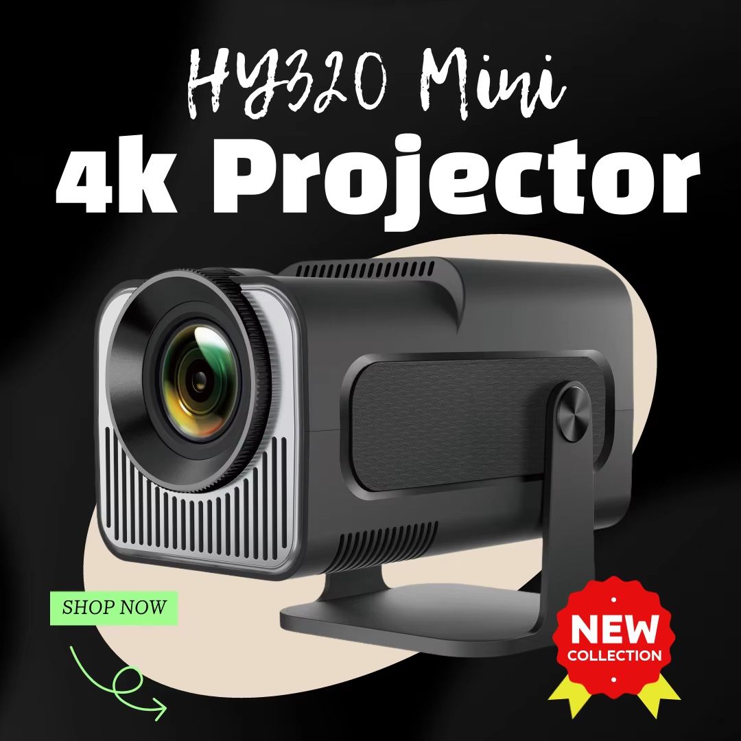 Woopker HY320 Mini Android 11 4K Projector 720P 300ANSI Wifi6 BT5.0 Ultra Short Focus 180° Rotable Projector For Home Cinema