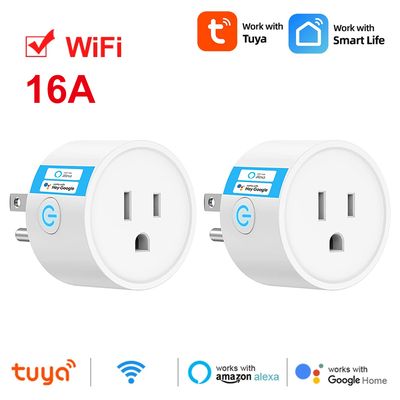Tuya Smart Plug WiFi Socket 16A US Canada Mexico Peru Colombia Timing Voice Control Smart Life APP Works with Alexa Google Home