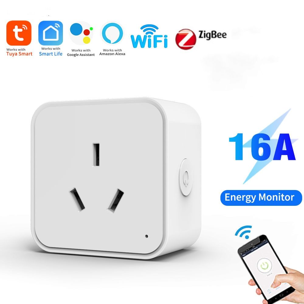 Tuya AU Smart Socket WiFi / Zigbee Wireless Remote Control Multi-Function intelligent Outlet AU Plug Timing Support Aleax Google