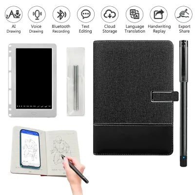 Smart Pen Set Smart Notebook OCR Digital Pen Sync Pen for Student Designer Business Man Record Notes Voices Bluetooth Wireless