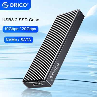 ORICO M.2 SATA NVMe Enclosure 10Gbps External SSD Case Type C USB A 3.2 Gen 2 Hard Drive Disk Cover M2 2230 Storage Box House
