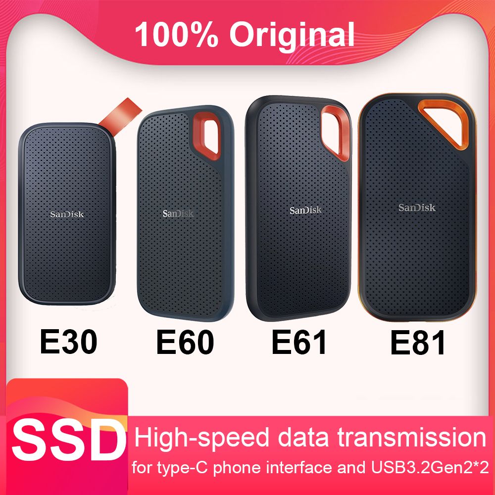 Extreme PRO SSD E30 E61 E81 4TB 2TB 1TB 480GB USB 3.2 Gen2*2 Type-A/C Portable External Solid State Drive NVME hard disk for PC