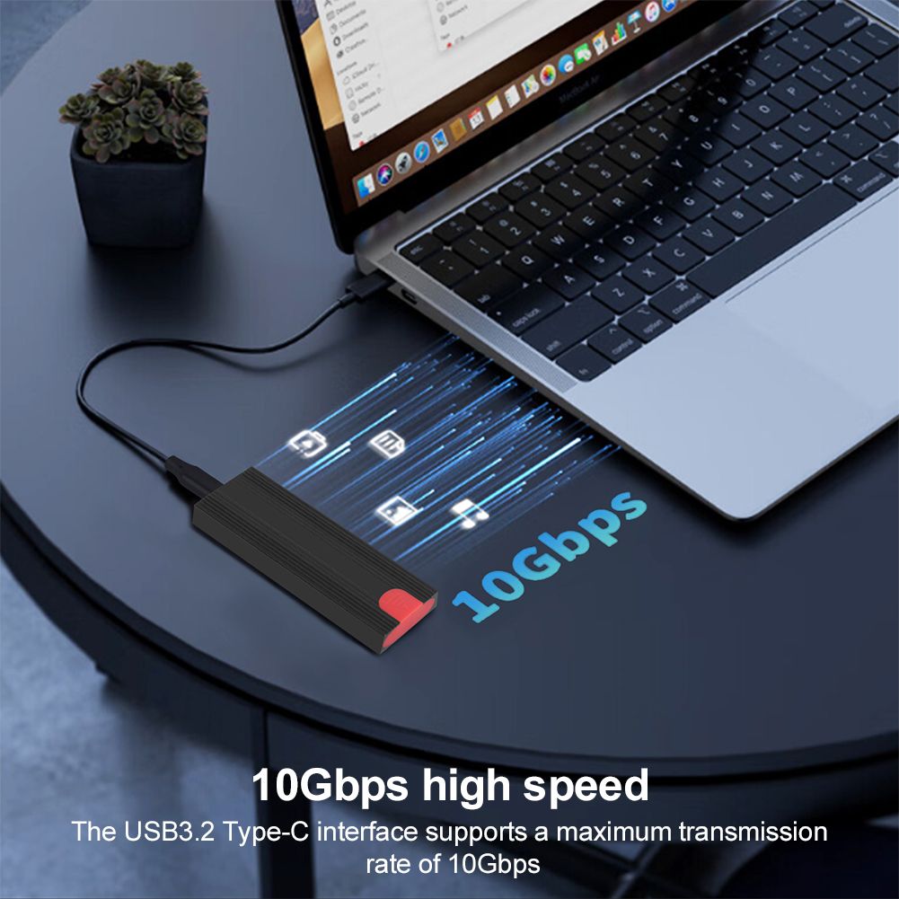 M.2 NGFF NVME SSD Enclosure External Case USB3.2 Gen2 Type C External SSD Case for NVMe M Key/B+M Key NGFF SATA B Key/B+M Key