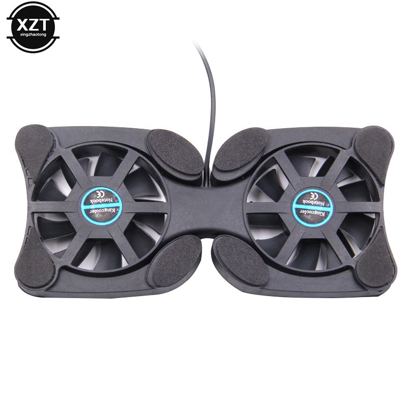 New Universal Laptop Cooling Pad Laptop Cooler USB Powered Cooling Pad Bracket 2 Fans for Notebook Computer Pad Accessories