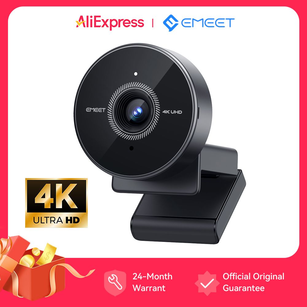 EMEET Webcam 4K Autofocus Web Camera 1080p 60fps 70°FOV Webcam for Computer Video Call Portable USB Camera for Business Meeting