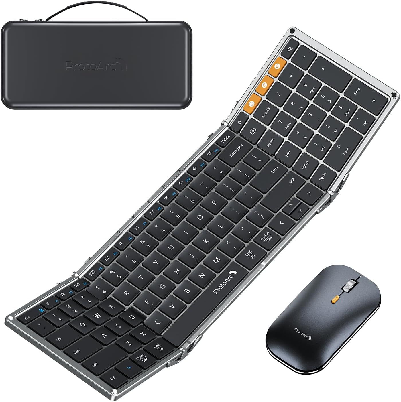 ProtoArc Foldable Keyboard and MouseTrue Full-Size Folding Keyboard Mouse Combo for Business and TravelPortable Mouse Keyboard