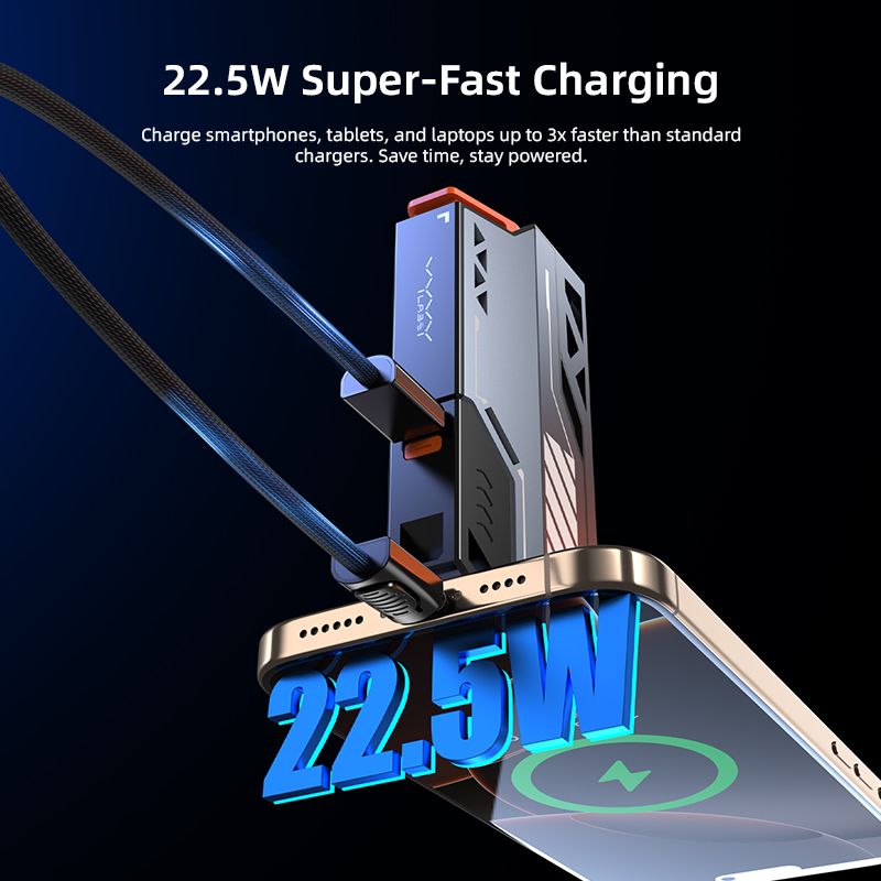 VYVYLABS Portable Power Bank Removable Replaceable Battery Pack 20000mAh 22.5W Fast Charging External Battery for iPhone Tablet