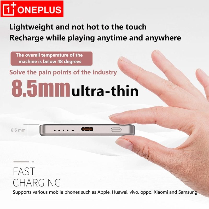 OnePlus 50000mAh Wireless Magnetic Power Bank Super Fast Charging Large Capacity Portable Battery Charger For iPhone Samsung