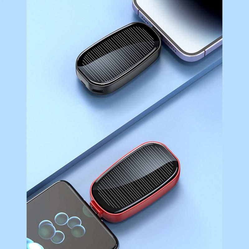Solar Mini Power Bank Key Ring Emergency Portable Charger  Solar Phone Charger Keychain Power Bank Outdoor wireless power bank