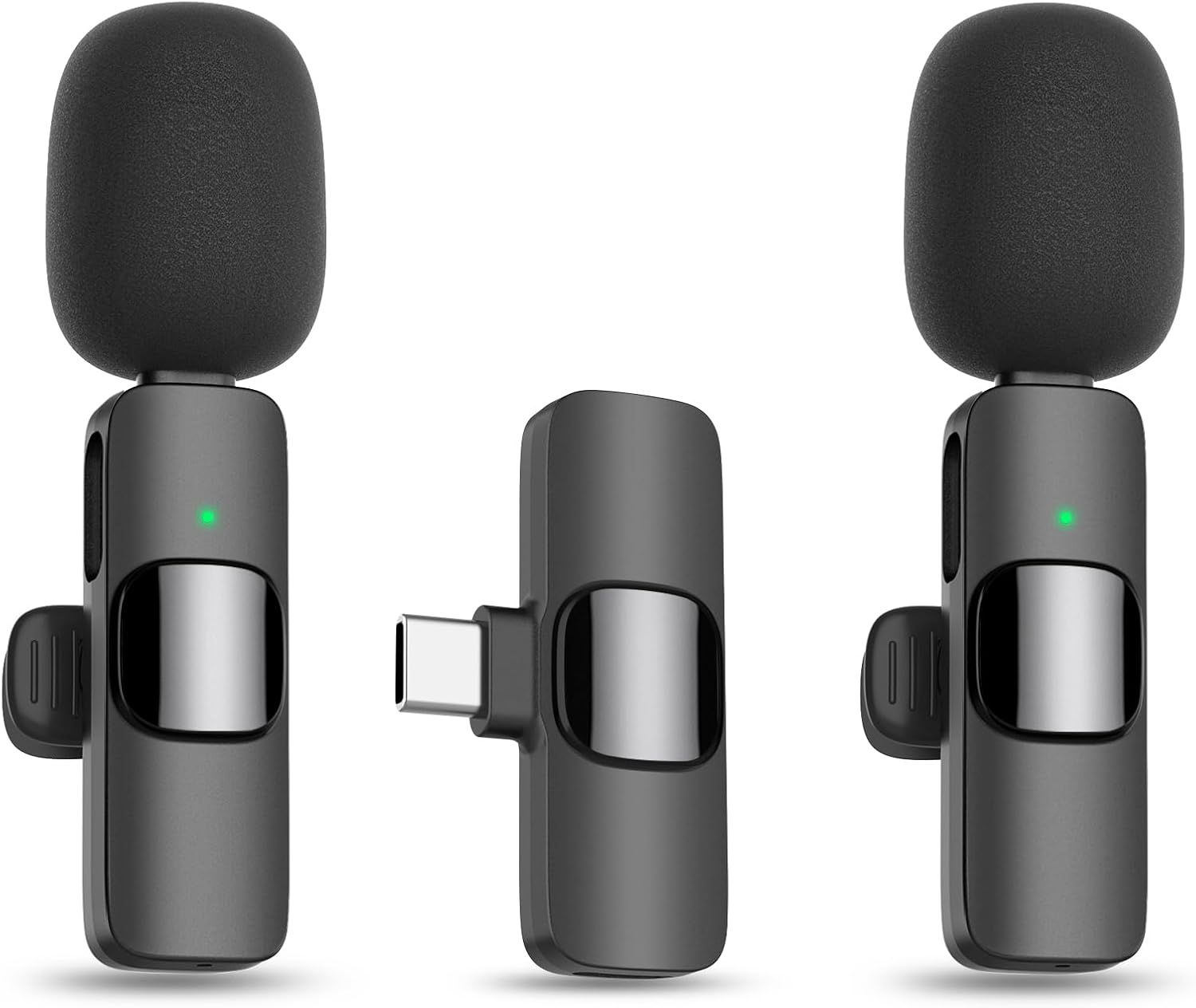 New Wireless Lavalier Microphone Portable Audio Video Recording Mini Microphone for iPhone Android PC Camera Live Gaming Phone